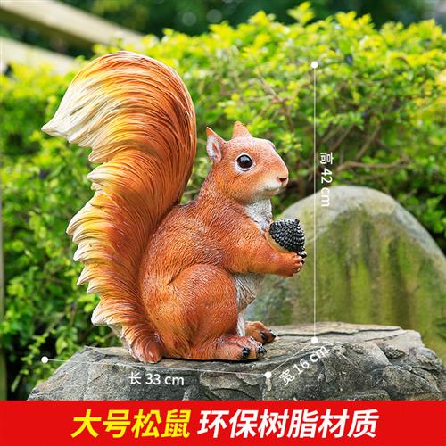 别墅花园庭院装饰户外园林雕塑仿真动物松鼠土拨鼠摆件树脂工艺品