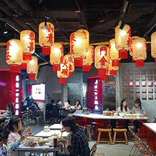 手工油纸灯笼中式中国风仿古酒店火锅店饭店烧烤店竹编吊灯可印字