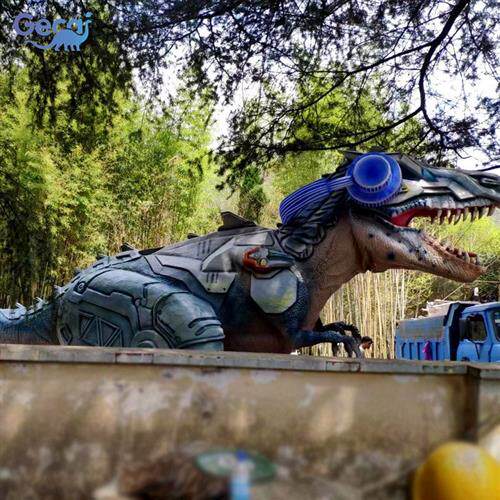 跨境热销仿真霸王龙模型户外园林公园大型侏罗纪恐龙雕塑摆件