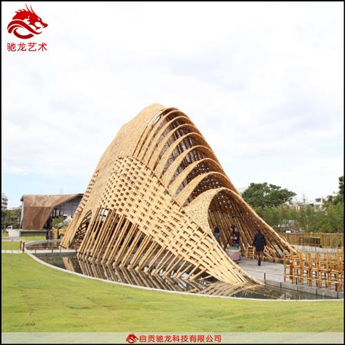 大型竹编景观造型定制室外竹艺雕塑藤艺竹篾异形装置公园景观定做