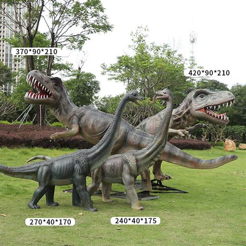 玻璃钢落地仿真恐龙模型摆件大型户外霸王龙雕塑商场景区公园装饰