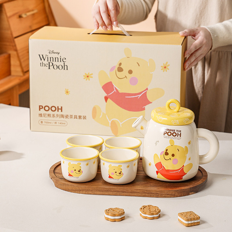 维尼熊陶瓷茶壶可爱茶壶茶杯家用下午茶茶具套装乔迁结婚生日礼物,餐饮具,茶壶,淘宝优惠券,粉丝福利购,淘宝优惠卷