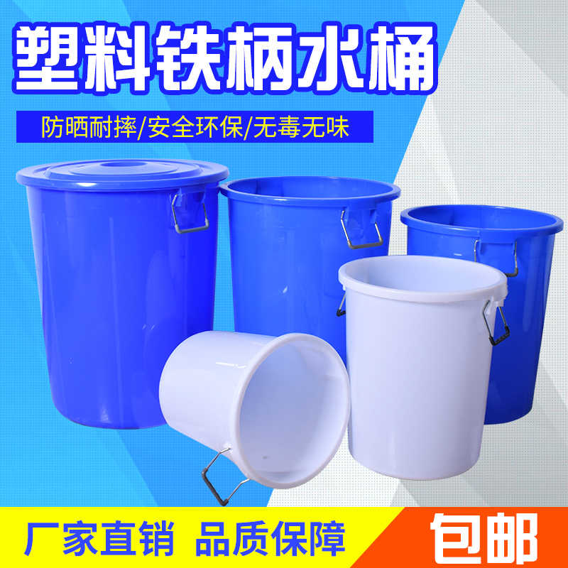 福运旺（收纳整理）小水桶塑料桶子家用储水桶加厚米面养鱼桶有盖