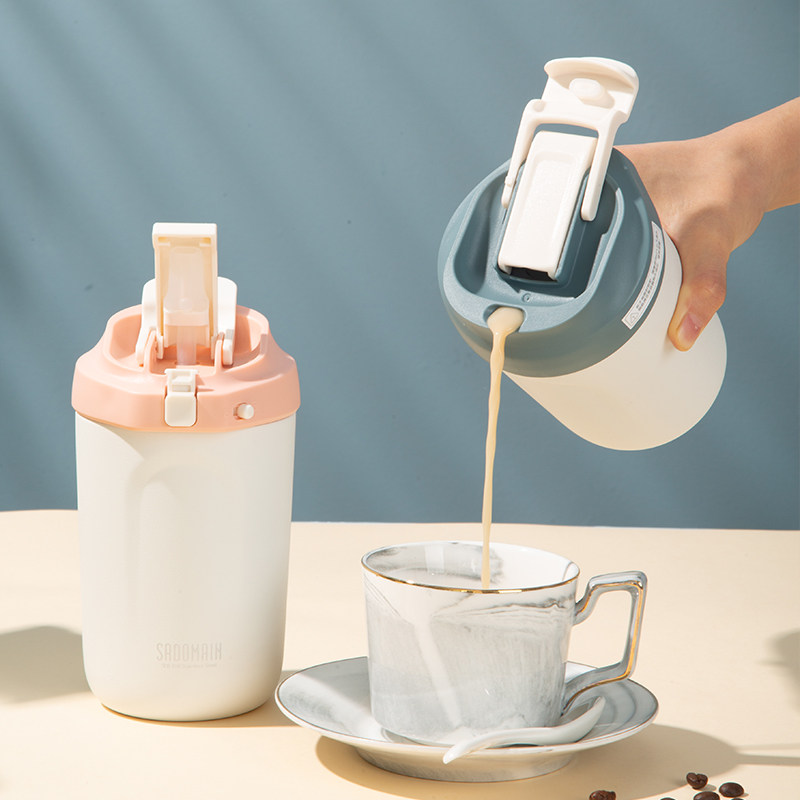 Sadomain/仙德曼吸管保温杯316不锈钢运动大容量咖啡杯食品级水杯