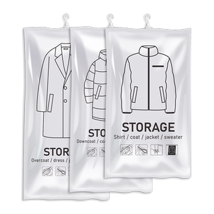 挂式真空压缩袋羽绒服大衣加厚收纳袋专用防尘衣物家用抽气整理袋