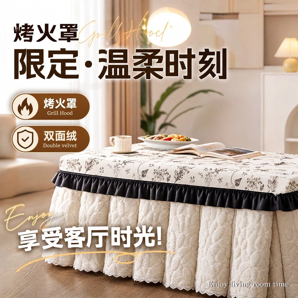 2026新款烤火罩套电烤炉取暖桌布
