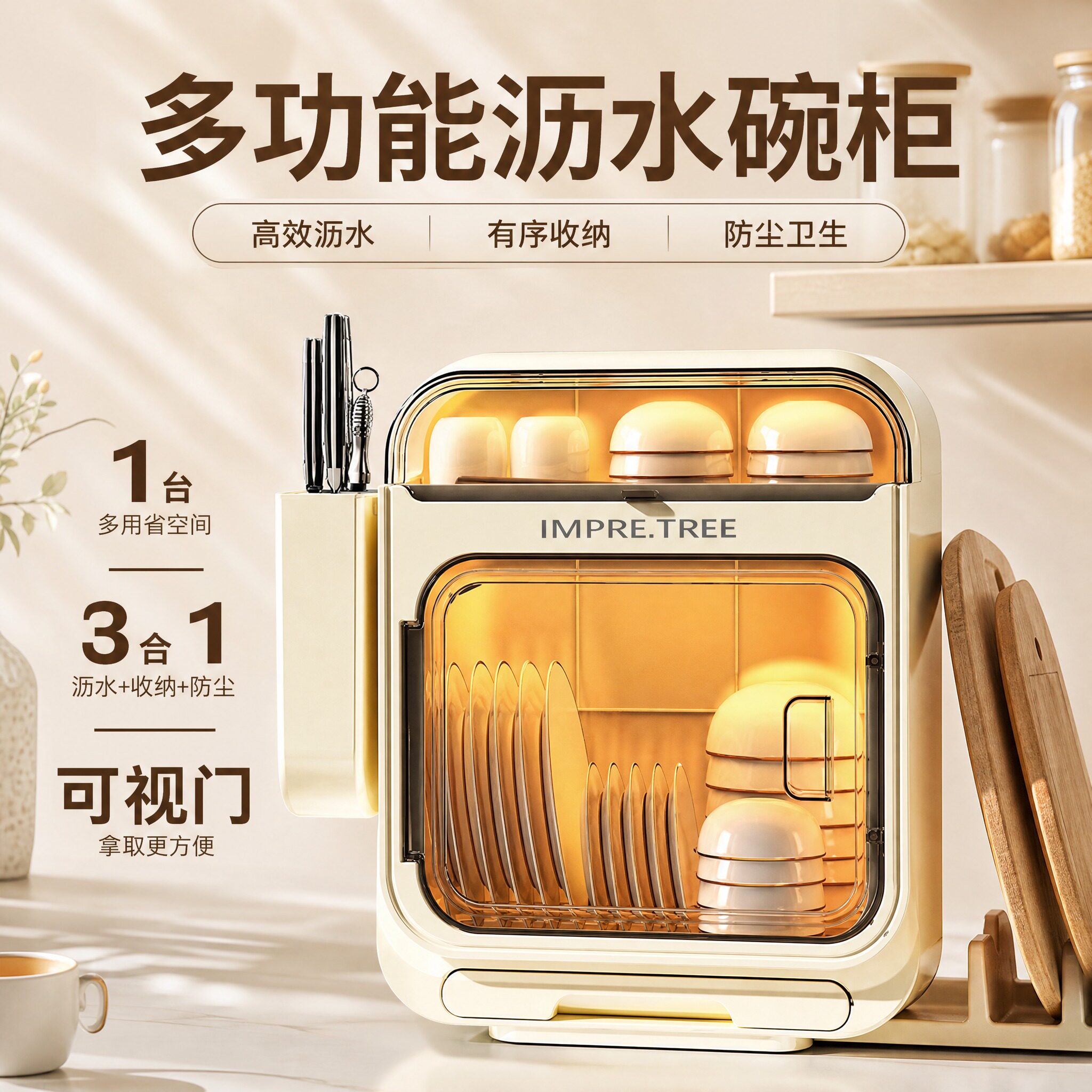 沥水碗碟架碗柜家用台面碗具神器图片