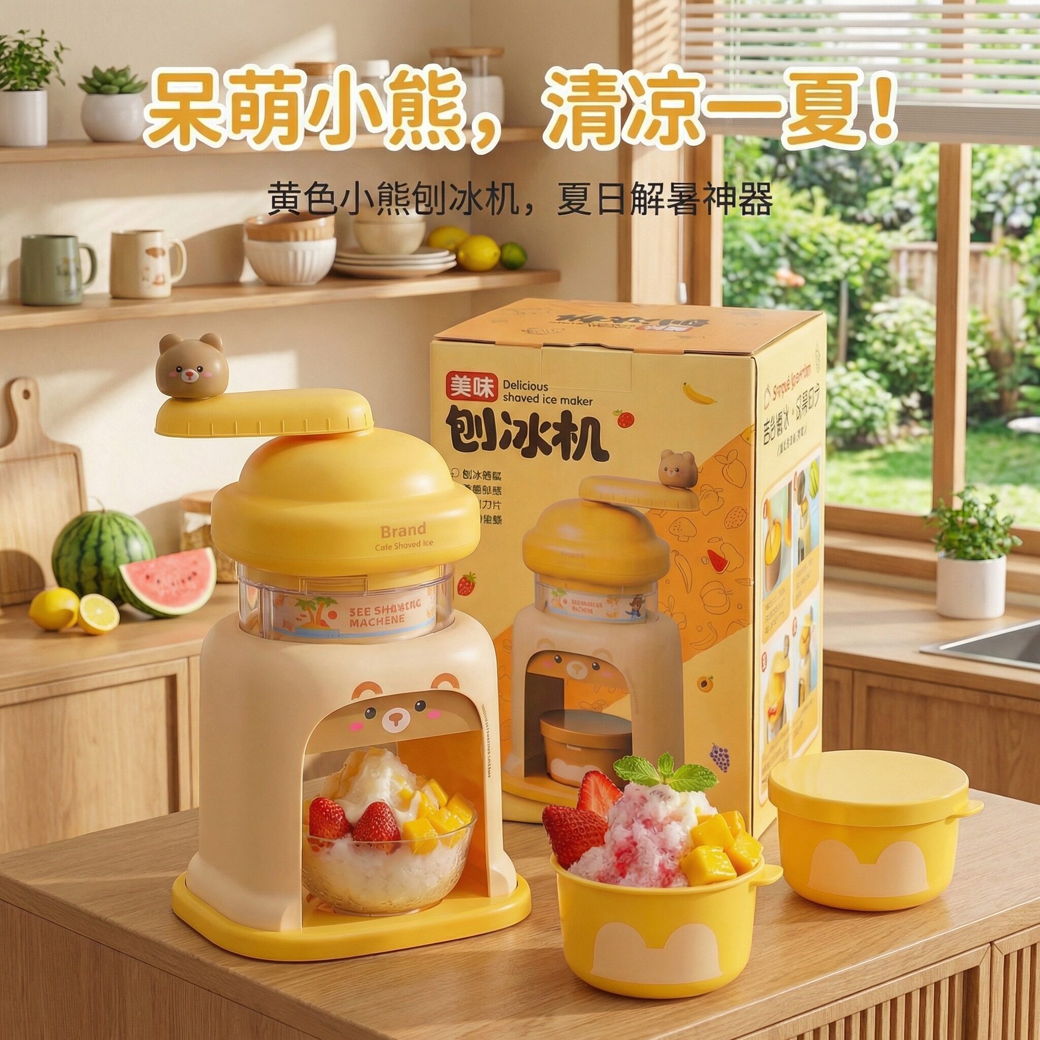 儿童手摇刨冰机家用小型手动碎冰机雪糕冰淇淋六一节礼物女孩玩具