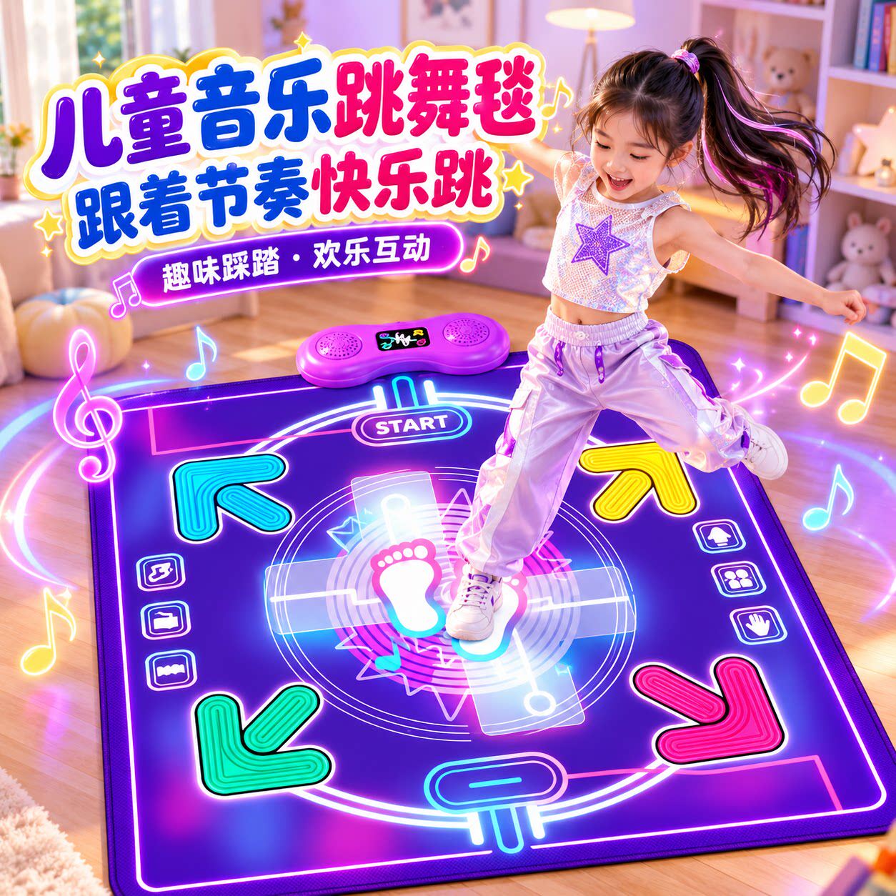 儿童音乐跳舞毯家用互动欢乐玩具