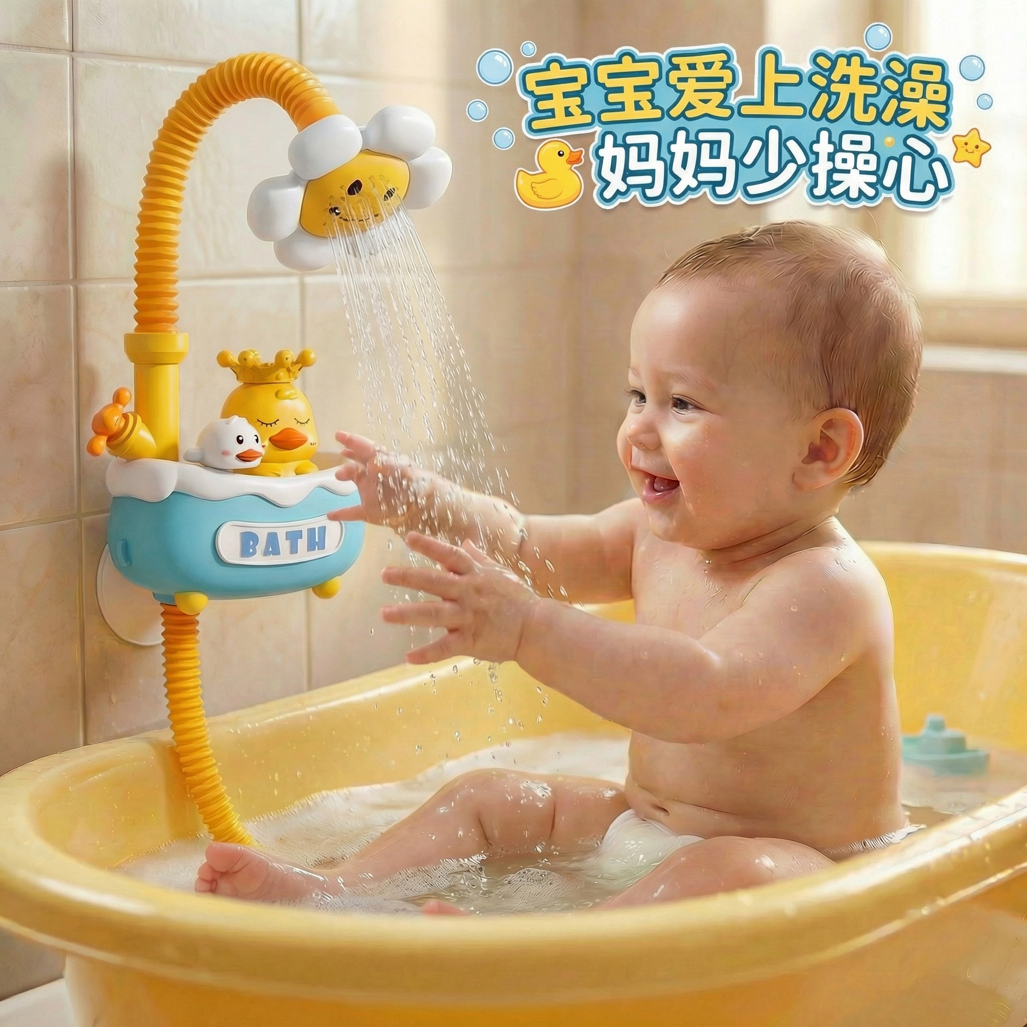 2026新款向日葵花洒儿童洗澡玩具