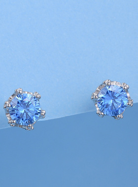 日系coss koko欧美复古s925银皇冠耳钉女高级感小巧精致微镶锆石