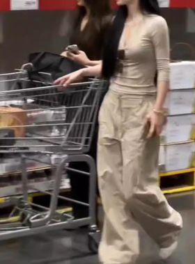 日系coss koko夏季新款v领修身t恤帅气阔腿裤简约时尚女潮