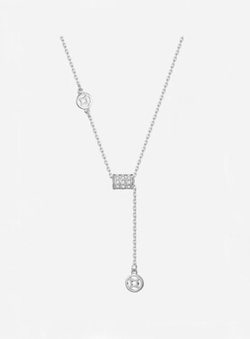 日系coss kokos925银小蛮腰流苏项链女轻奢小众设计高级感铜钱