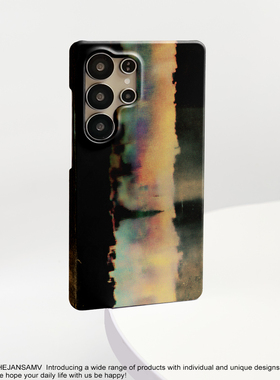 赛博故障高级感适用三星S25ultra手机壳红色s24/s23/s22note20ultra半包硬壳韩国涂层菲林个性创意新款