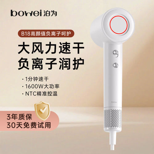 锦江丽枫维也纳酒店bowei泊为吹风机B18家用高速负离子速干电吹风