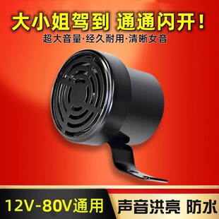 个性化汽车喇叭大小姐驾到通通闪开货车小轿车电动车语音提示器