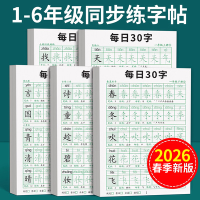 小学生专用同步练字帖每日30字
