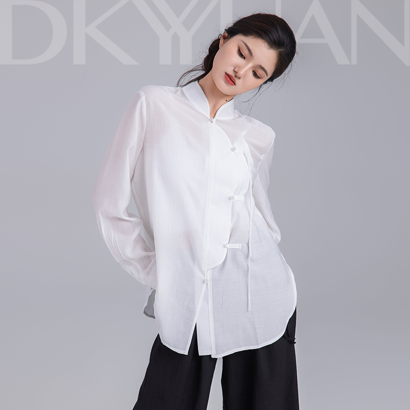 豆蔻依缘现代舞舞蹈服新中式衬衫飘逸显瘦上衣古典舞练功服演出服