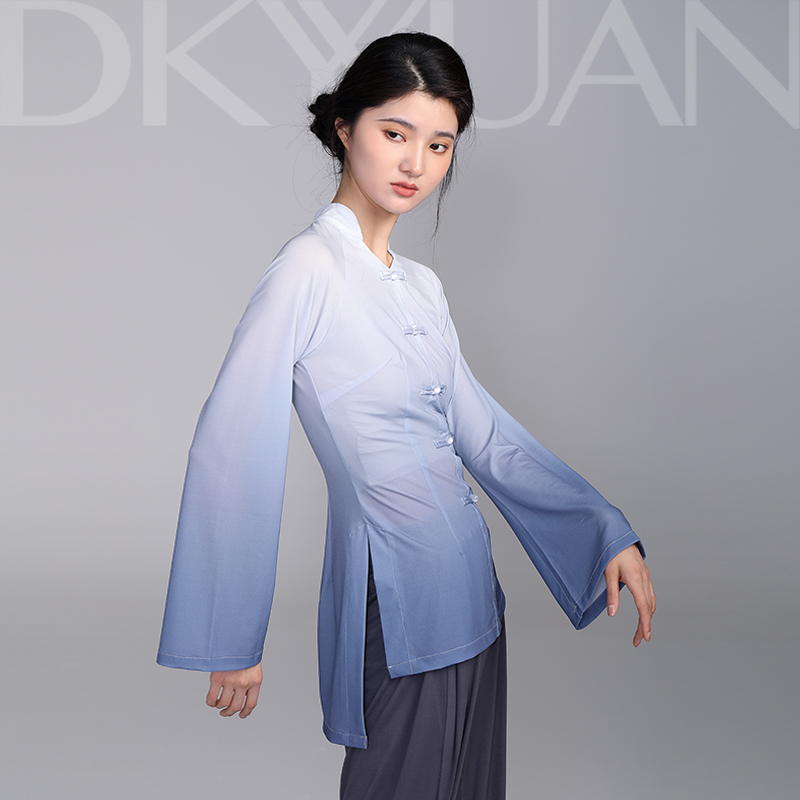 豆蔻依缘古典舞练功服修身显瘦身韵服现代舞舞蹈服新中式形体上衣