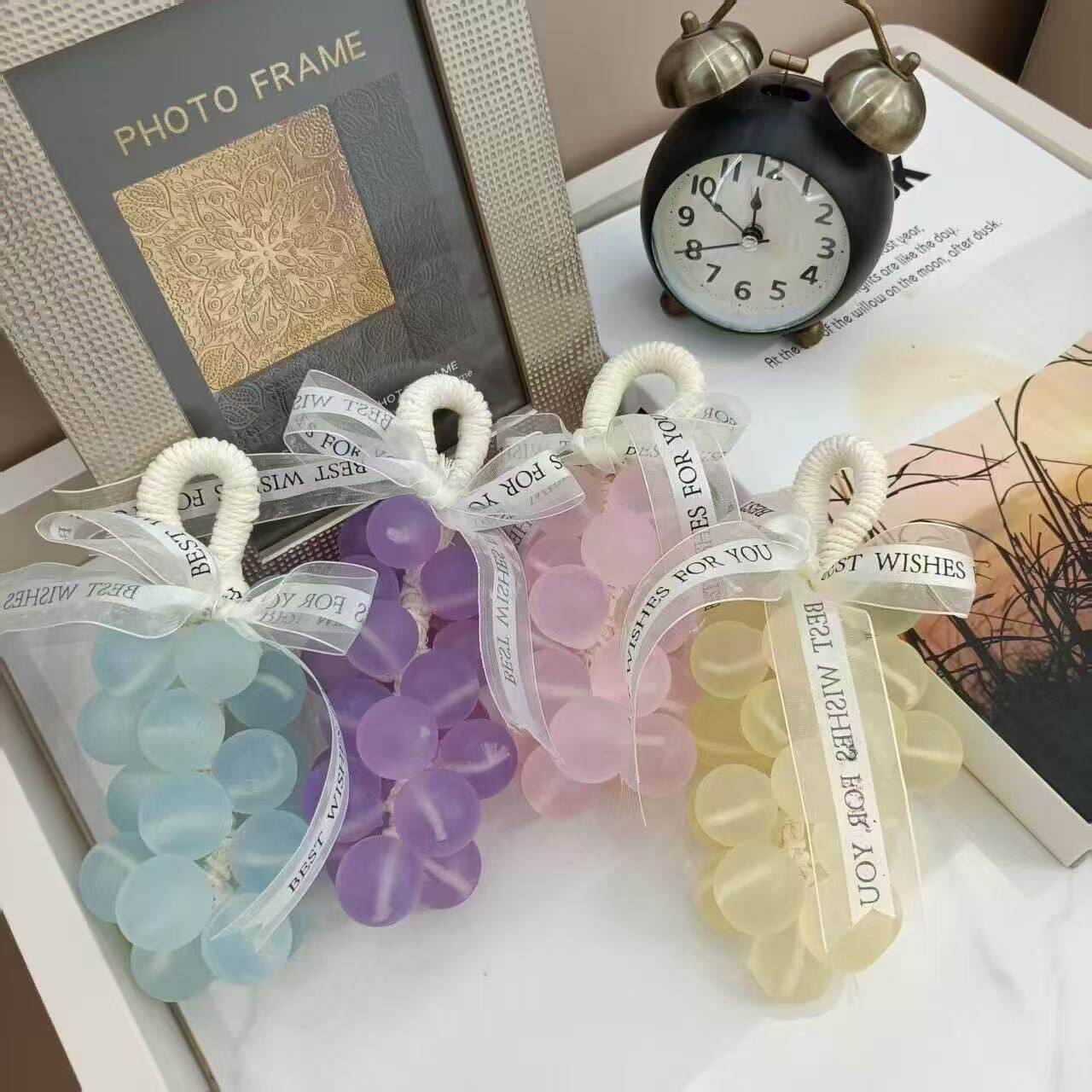 原创整串水晶葡萄手工精油皂香薰生日礼物送女生留香手工礼物成品