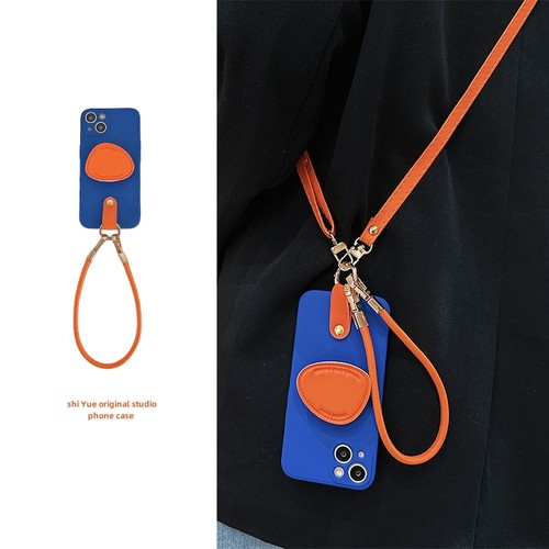 三星s23ultra手机壳s23+斜挎挂绳s22+可背带s21克莱因蓝s20几何皮质支架s10女note20/10新款s23fe硅胶s24/s25