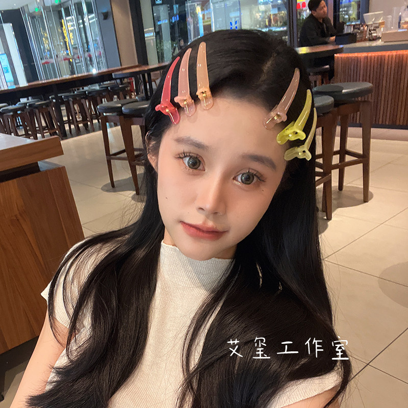 发夹少女心甜美无痕碎发鸭嘴夹图片