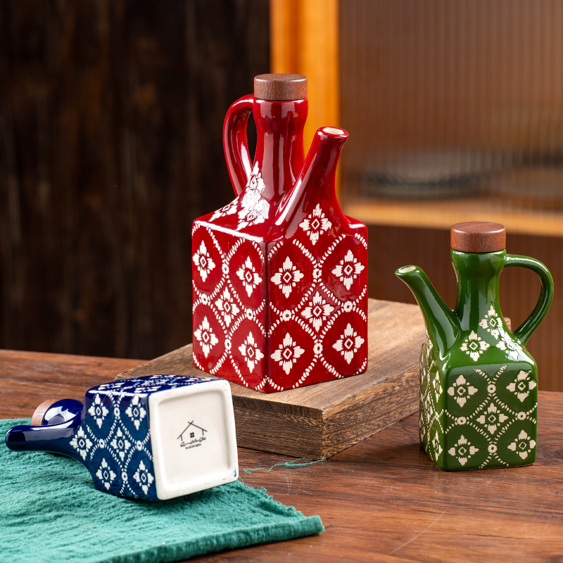 出口美国陶瓷橄榄油瓶油壶调料瓶