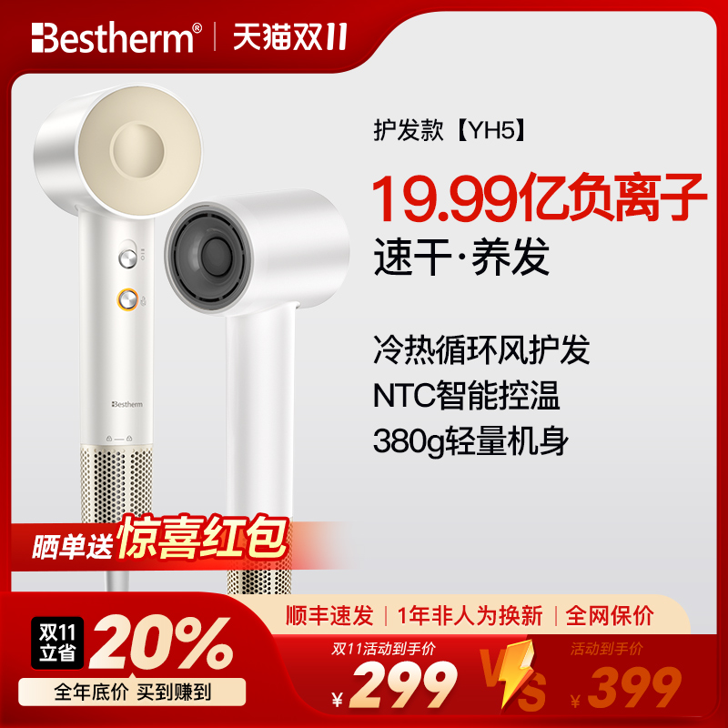 百斯腾吹风机YH2家用负离子护发速干高速强大风力电吹风
