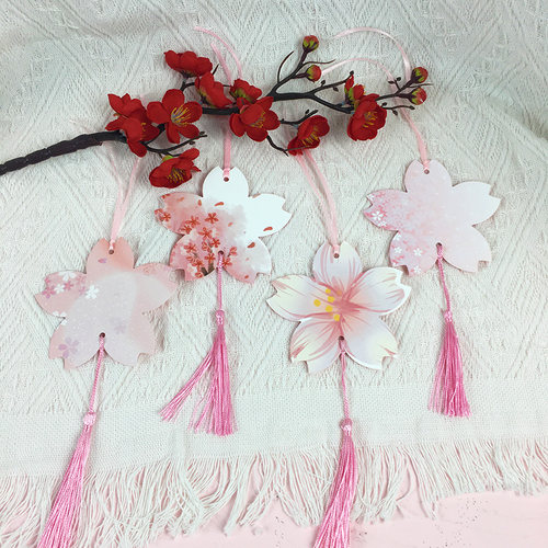 淡雅樱花防水许愿树吊卡