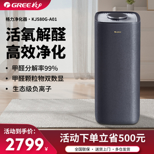 格力空气净化器家用办公室净化机除甲醛猎手除异味分解KJ580G-A01