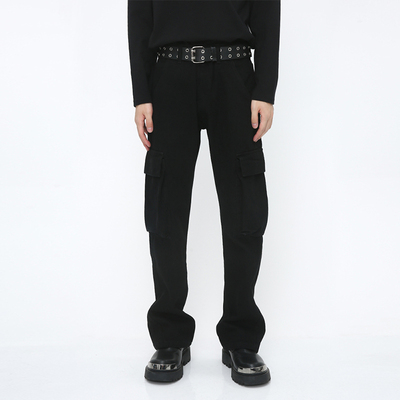 小众工装双口袋微喇叭牛仔裤