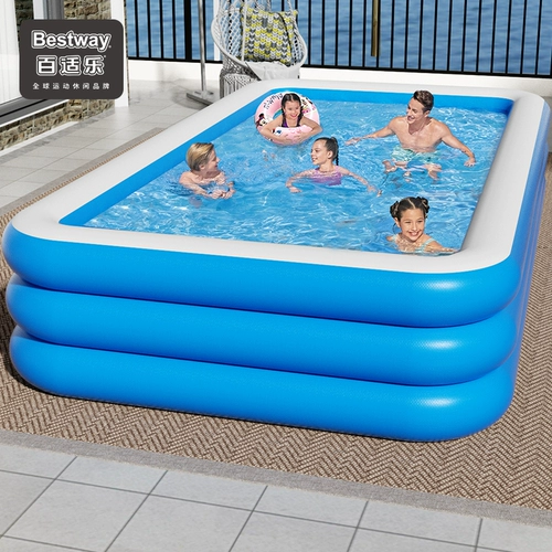 Надувной негабаритный дорожный складной бассейн для взрослых для плавания, увеличенная толщина