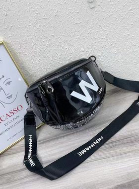爆款高品质轻奢亮面马鞍包时尚潮流ins大容量女士包包单肩斜挎包