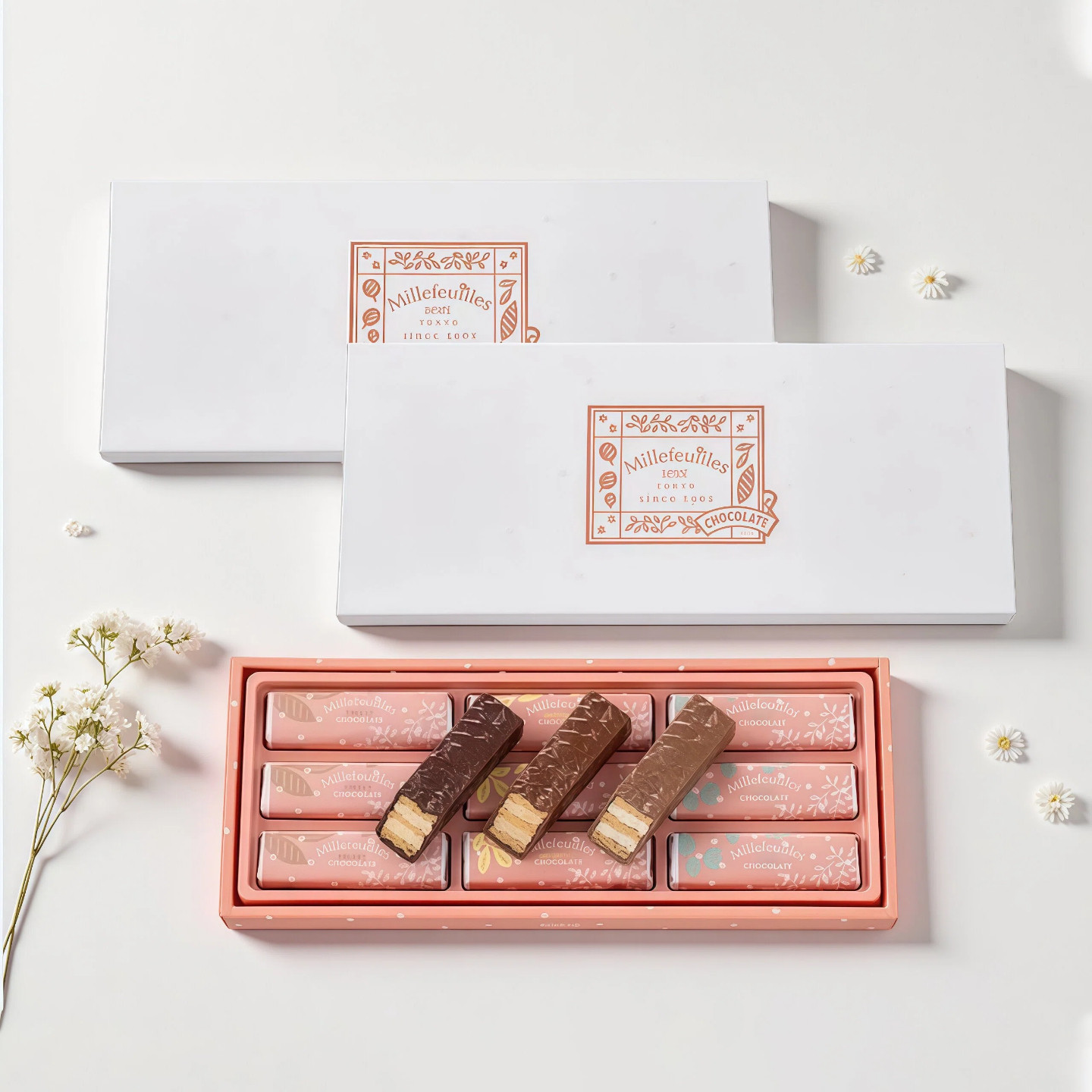 [现货速发]日本拿破仑千层酥巧克力威化夹心饼干进口零食网红礼盒