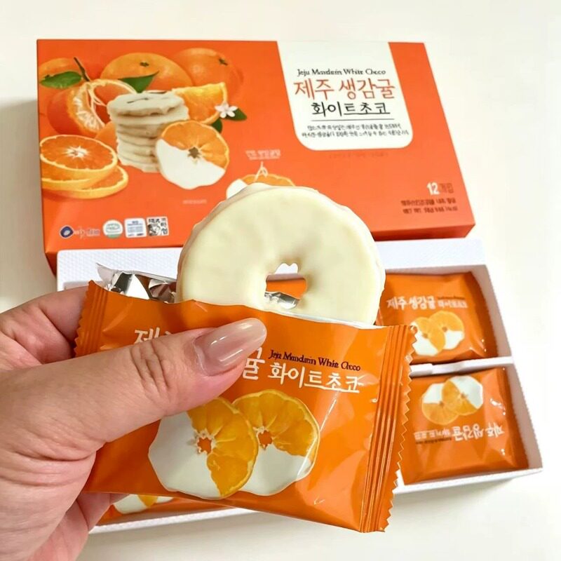 韩国济州岛限定白巧柑橘片礼盒