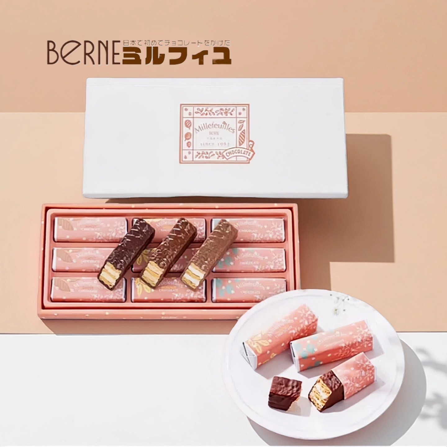 现货 日本拿破仑 千层酥 巧克力威化夹心饼干 进口零食 网红 礼盒