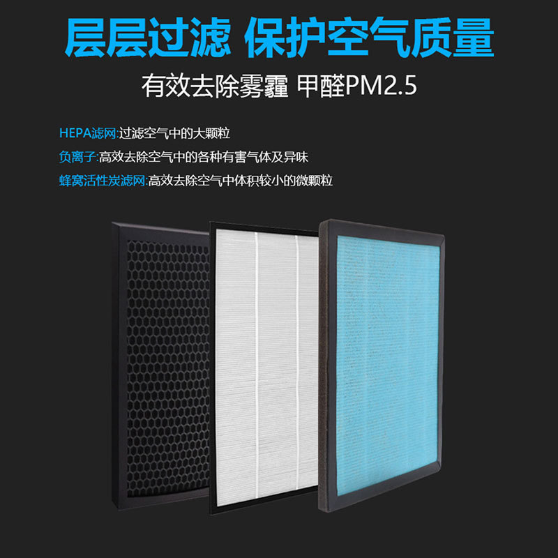 空气净化器过滤网通用型高效HEPA活性炭新风机系统复合微纤维滤芯