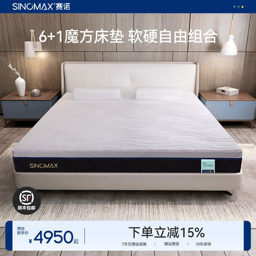 赛诺梦六方床垫组合可调节软硬