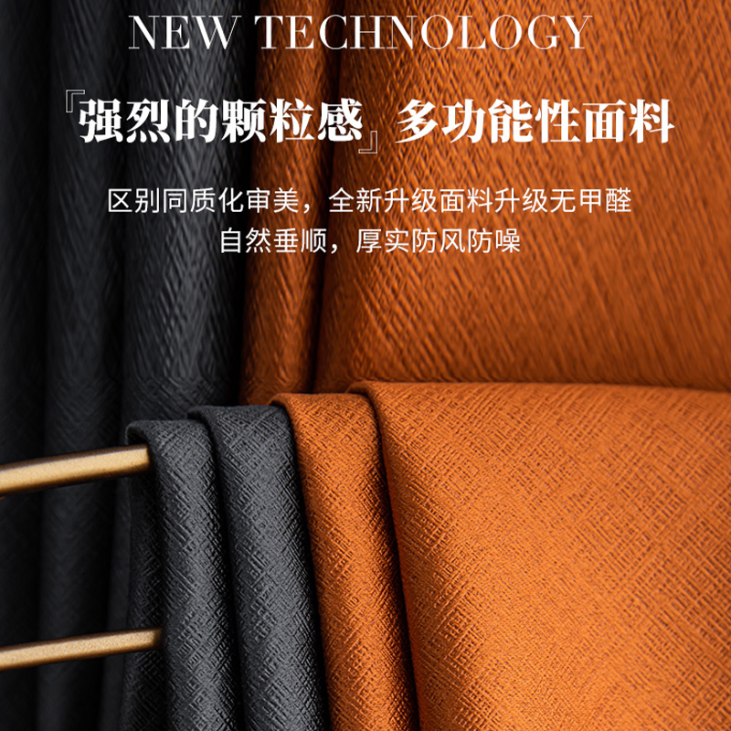 专业吸音超强隔音窗帘卧室ins风2024新款客厅阳台遮阳隔热挂钩式