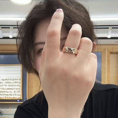 【大潘专享】菱格纹锆石戒指20090