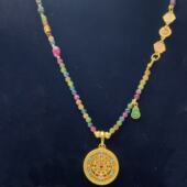 大潘专享 多宝碧玺罗盘项链7031