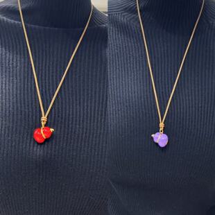 【大潘专享】滴釉葫芦棕绳项链9605 9685