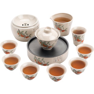 整套陶瓷茶具套装 新品 盖碗泡茶壶家用客厅办公室茶杯茶盘功夫茶具