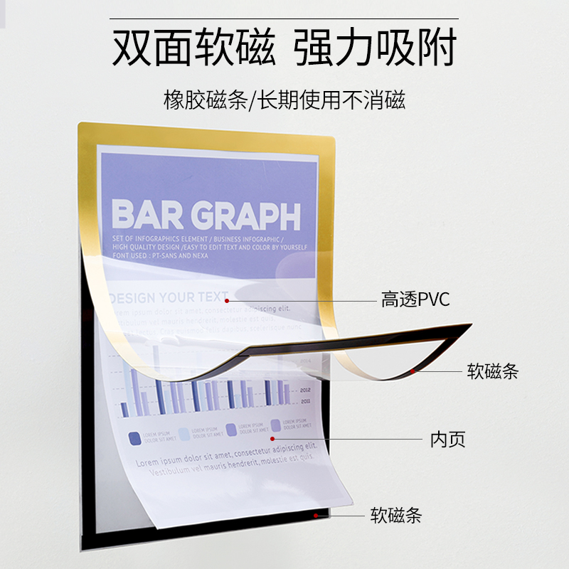 a4纸磁吸展示贴电梯维保信