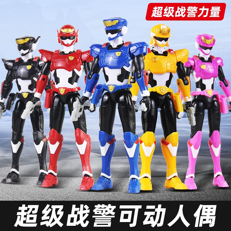 迷你特工队7超级战警力量玩具可动人偶男孩福乐儿童变形机器人雷7