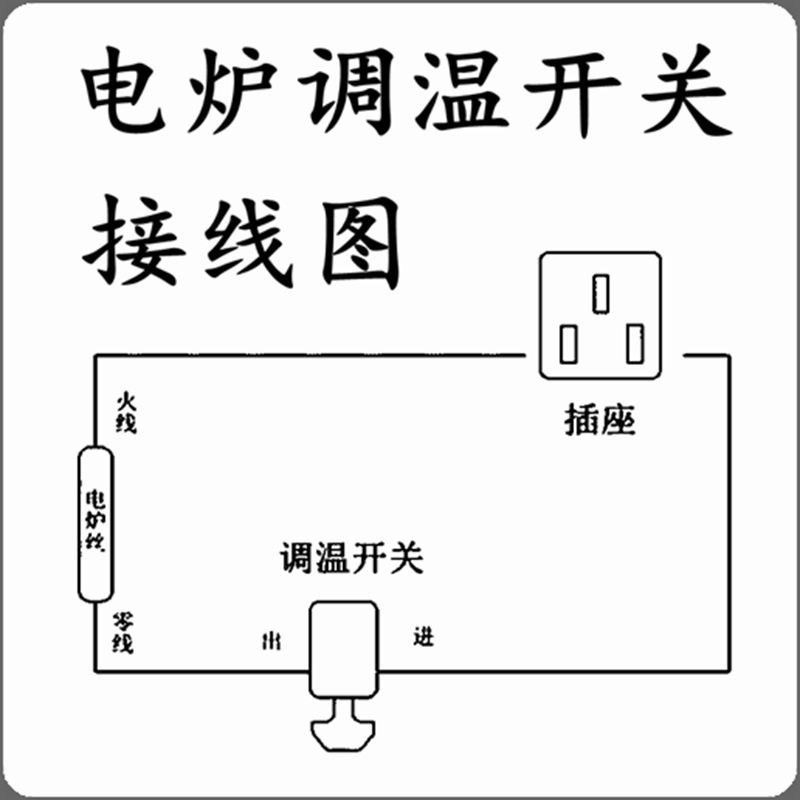 家用电炉调温开关实验电陶炉烧烤炉档位控制器3000W加长耐高温线