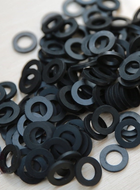 黑色橡胶垫片垫圈密封平垫4分6分防水绝缘热水器阀门丁晴2分加厚