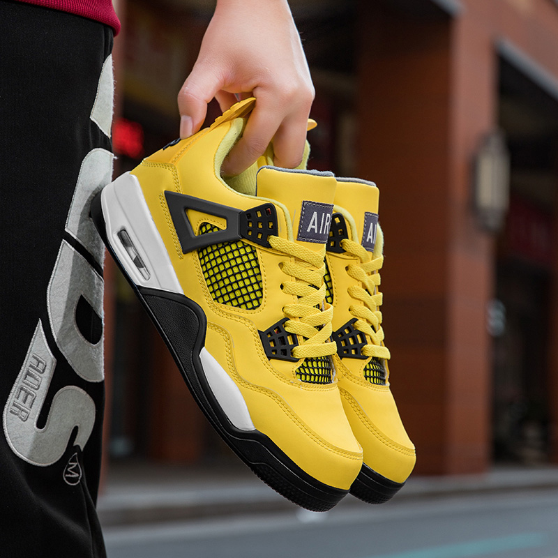 电母黄篮球男鞋休闲低帮鞋