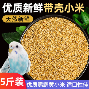 鸟粮新黄谷子鹦鹉专用饲料粮鸟食带壳的小米虎皮玄凤牡丹食物5斤