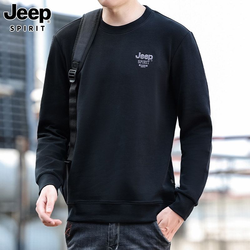 JEEP吉普男士刺绣保暖卫衣正品